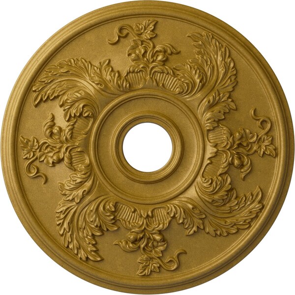 Ekena Millwork Acanthus Twist Medallion (Canopies up to 8 3/8"), 23 5/8"OD x 4 5/8"ID x 1 7/8"P, Pharaohs Gold CM23ACPGS - main